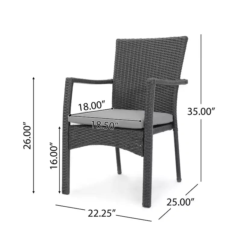 Christopher Knight Home Westley Outdoor Wicker 7 Piece Dining Set with Cushion
