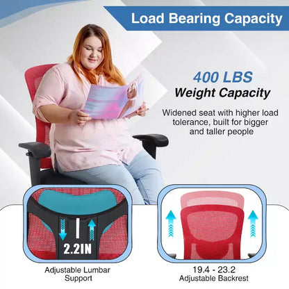 BestMassage Ergonomic Big and Tall Office Chair 400lbs Mesh Desk Chair for Heavy People