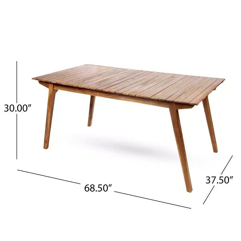 Christopher Knight Home Junaluska – Ensemble de salle à manger d'extérieur 7 pièces en bois d'acacia, teck
