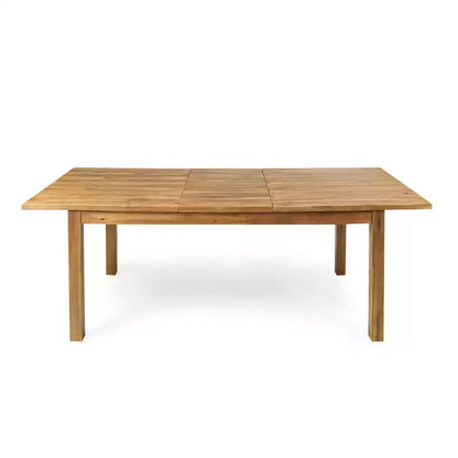 Ensemble de salle à manger d'extérieur 9 pièces Christopher Knight Home Edgewood en bois d'acacia et osier, teck/moka mélangé