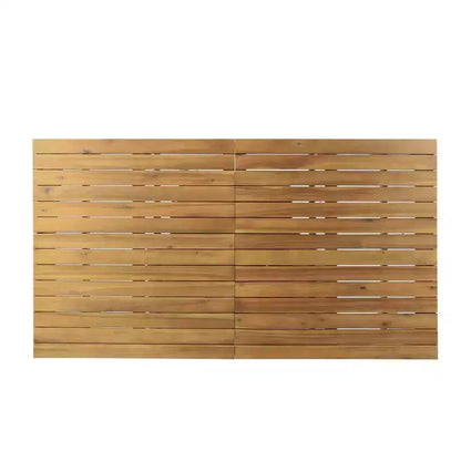 Ensemble de salle à manger d'extérieur 9 pièces Christopher Knight Home Edgewood en bois d'acacia et osier, teck/moka mélangé