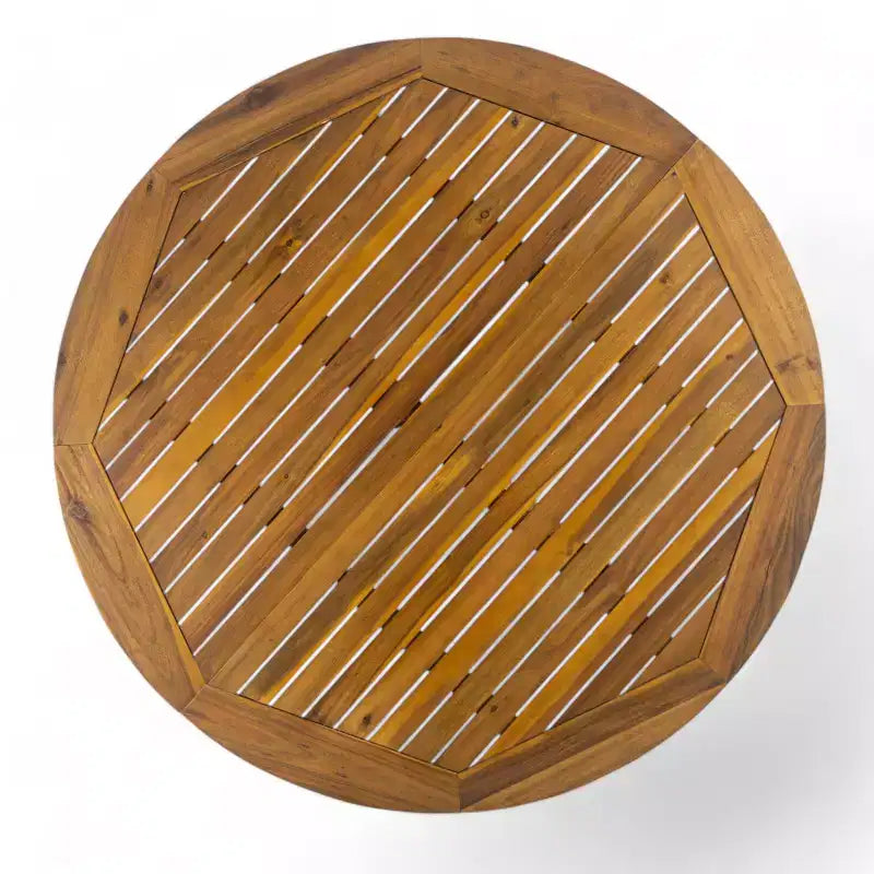 Christopher Knight Home Owen Outdoor Acacia Wood and Wicker 5 Piece Dining Set with Cushion