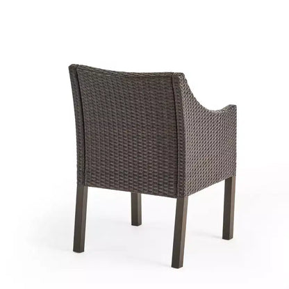 Christopher Knight Home Owen Outdoor Acacia Wood and Wicker 5 Piece Dining Set with Cushion