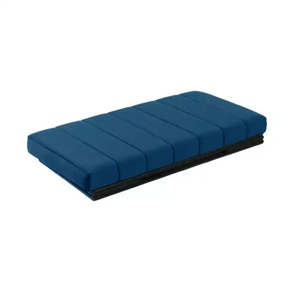 Ottoman de rangement d'appoint en velours bleu Seville Classics