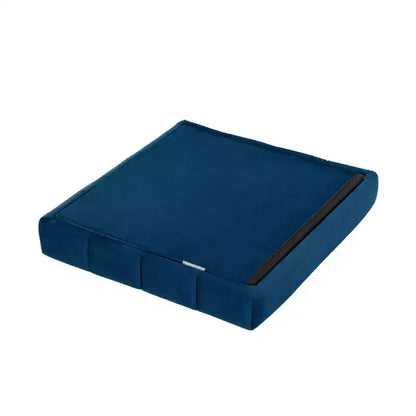 Ottoman de rangement d'appoint en velours bleu Seville Classics