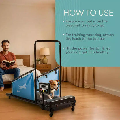 LifePro PawRunner Dog Treadmill for Small & Medium Dogs  Indoor Pet Running Machine up to 130lb, Compact Dog Running Pad for Fitness & Training