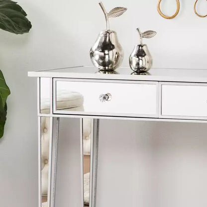 Console à 2 tiroirs Mirage Mirrored - Argent - SEI