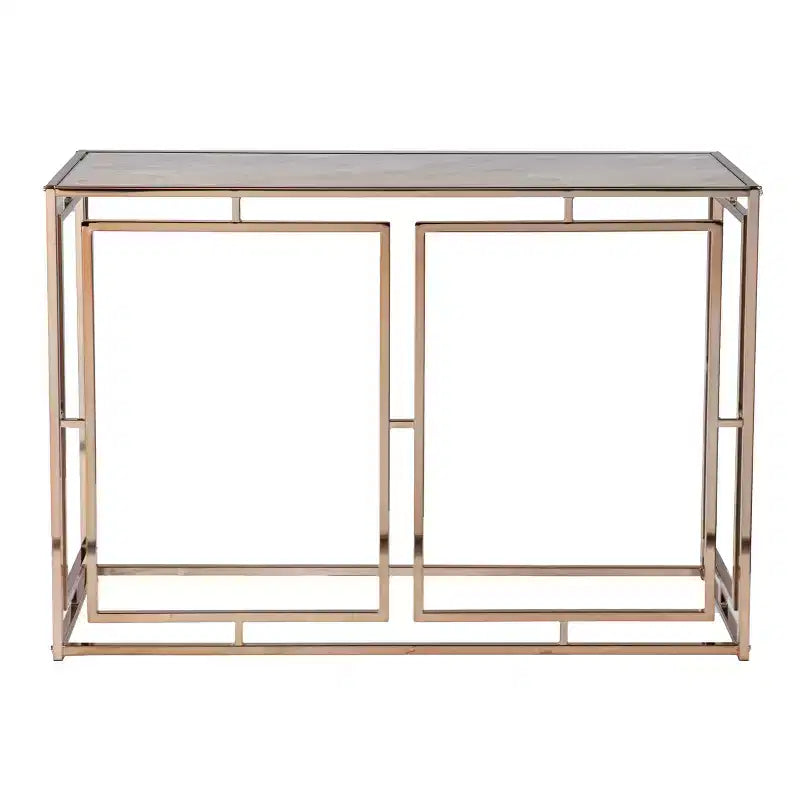 Simondley Faux Marble Console Table - Champagne - SEI