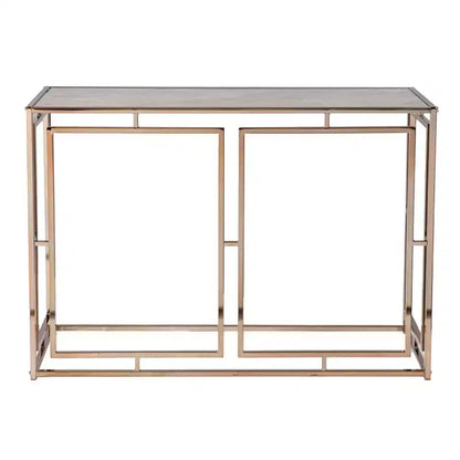 Simondley Faux Marble Console Table - Champagne - SEI