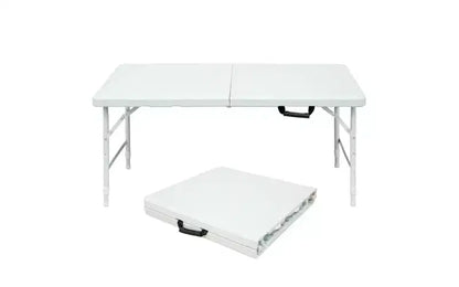 Table pliante de 1,20 m, table en plastique robuste et portable avec poignée,