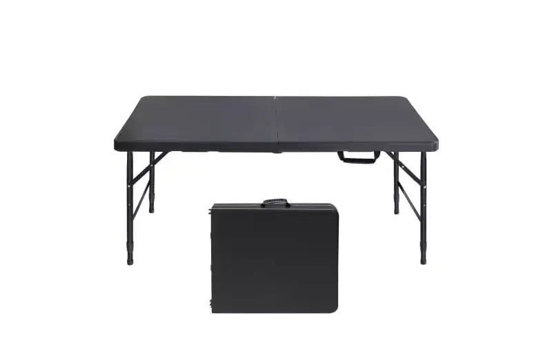 Table pliante de 1,20 m, table en plastique robuste et portable avec poignée,