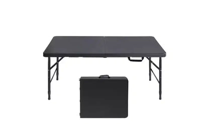 Table pliante de 1,20 m, table en plastique robuste et portable avec poignée,