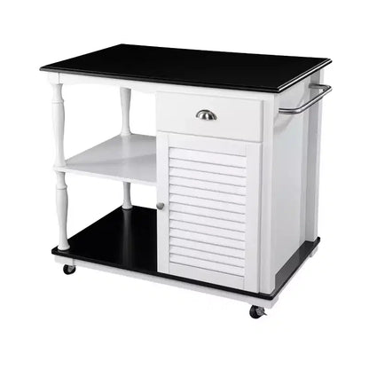 Muxlow Rolling Kitchen Island with Storage - White - SEI