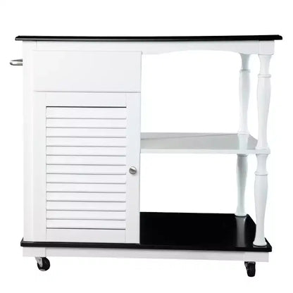 Muxlow Rolling Kitchen Island with Storage - White - SEI