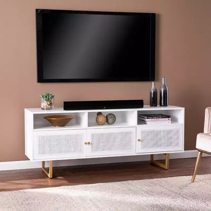 Mursley Media Cabinet with Storage - White - SEI