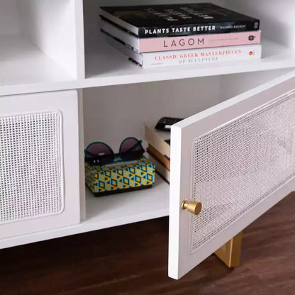 Mursley Media Cabinet with Storage - White - SEI
