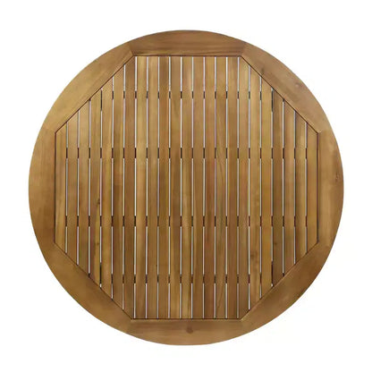 Christopher Knight Home Neva, ensemble de salle à manger d'extérieur 5 pièces avec table en bois d'acacia et chaises en osier