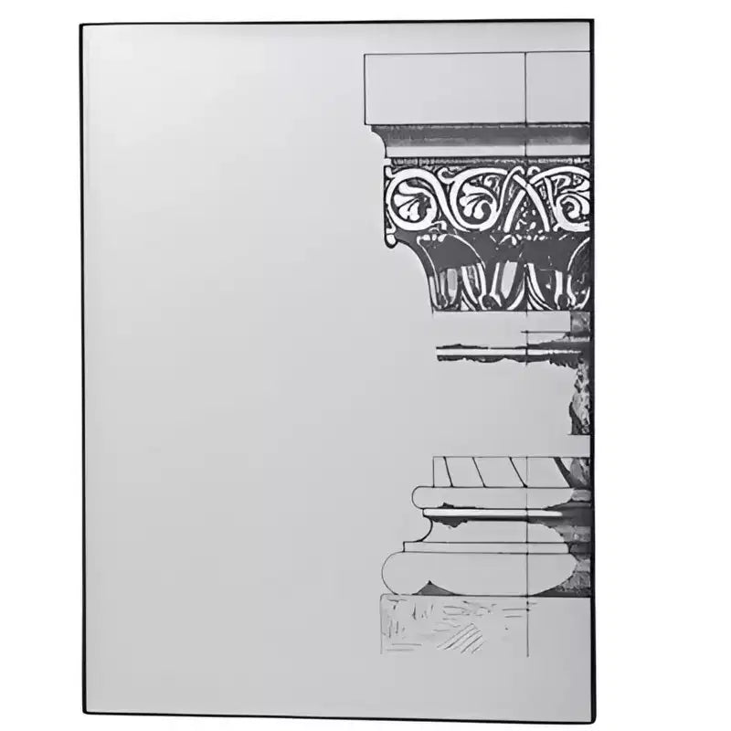 HomeRoots Set of Six Decorative Antiqued Glass Black Metal Framed Mirror Set