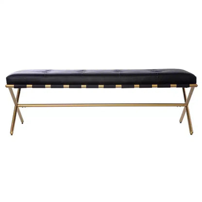 Clairvoix Upholstered Entryway Bench - Black - SEI