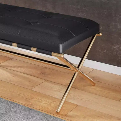 Clairvoix Upholstered Entryway Bench - Black - SEI