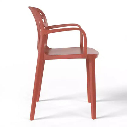 Ensemble de salle à manger d'extérieur WestinTrends Playa 5 pièces avec table carrée en résine et chaises de salle à manger de terrasse modernes empilables