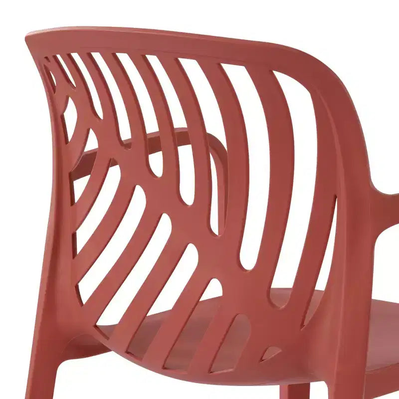 Ensemble de salle à manger d'extérieur WestinTrends Playa 5 pièces avec table carrée en résine et chaises de salle à manger de terrasse modernes empilables