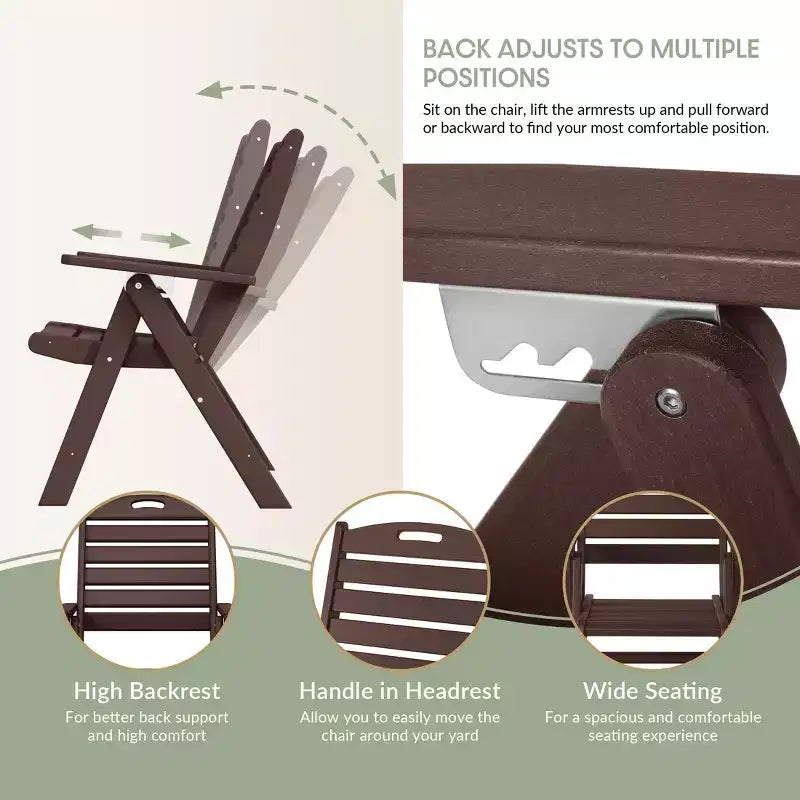 WestinTrends Malibu 7-Piece HDPE Rectangular Patio Dining Table Set with Foldable Chairs