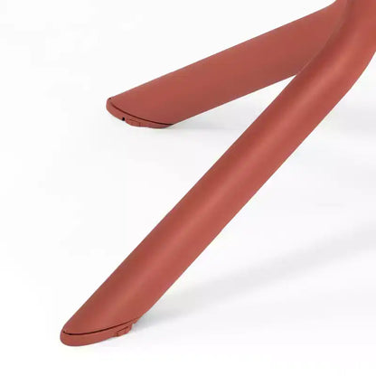Ensemble de table à manger de terrasse WestinTrends Playa Modern 5 pièces en résine avec chaises de salle à manger de terrasse empilables, rouge