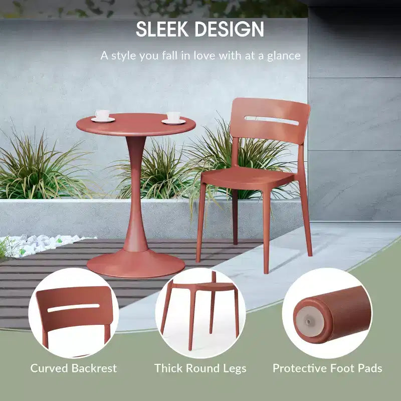 WestinTrends Playa 7-Piece Outdoor Rectangular Metal Patio Dining Table Set With Stackable Patio Chairs