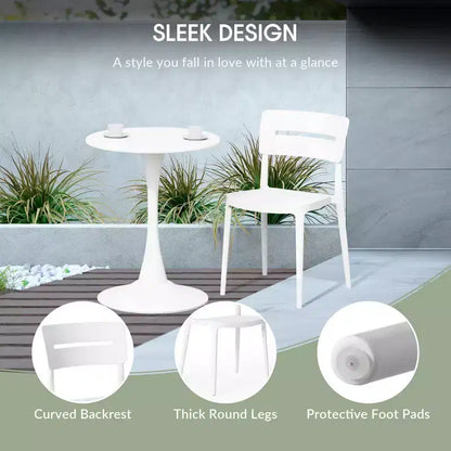 WestinTrends Playa 7-Piece Outdoor Rectangular Metal Patio Dining Table Set With Stackable Patio Chairs