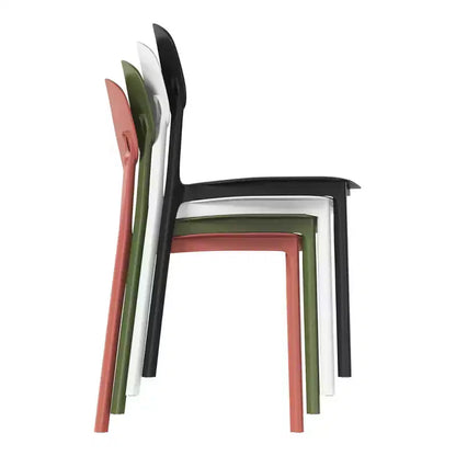 Ensemble de salle à manger d'extérieur rectangulaire en métal 7 pièces WestinTrends Playa avec chaises d'appoint empilables de style moderne du milieu du siècle