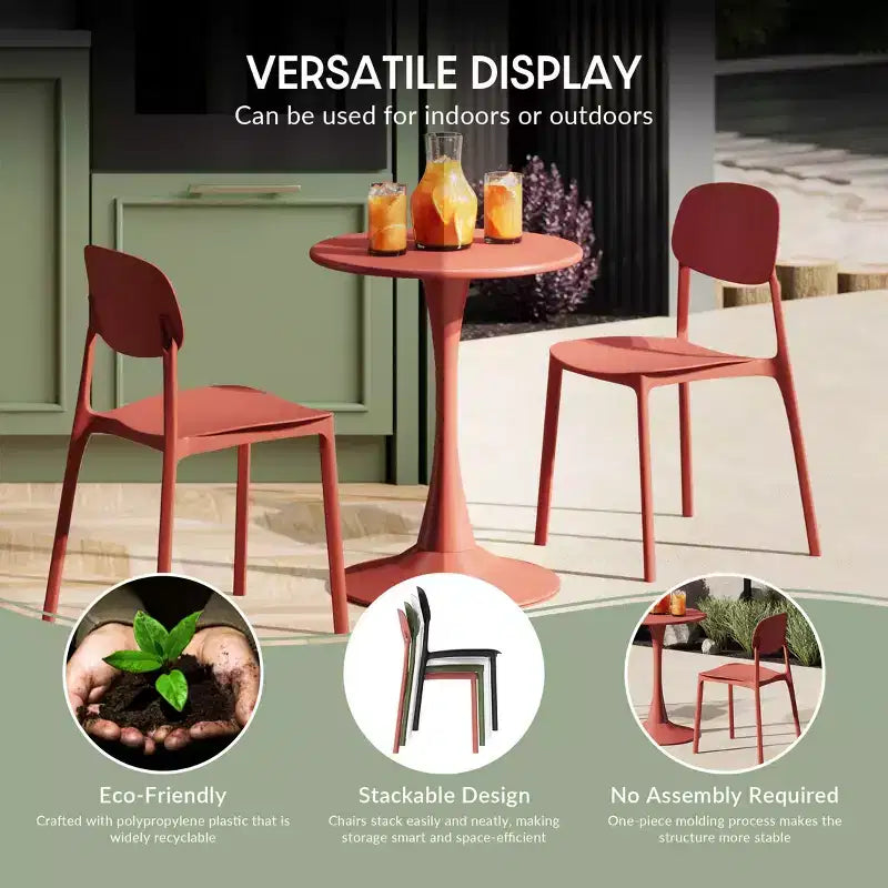 Ensemble de salle à manger d'extérieur rectangulaire en métal 7 pièces WestinTrends Playa avec chaises d'appoint empilables de style moderne du milieu du siècle