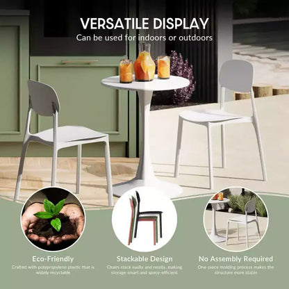 Ensemble de salle à manger d'extérieur rectangulaire en métal 7 pièces WestinTrends Playa avec chaises d'appoint empilables de style moderne du milieu du siècle