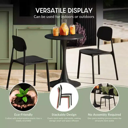 Ensemble de salle à manger d'extérieur rectangulaire en métal 7 pièces WestinTrends Playa avec chaises d'appoint empilables de style moderne du milieu du siècle