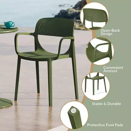 WestinTrends Playa 7-Piece Outdoor Rectangular Metal Patio Dining Table Set With Stackable Patio Dining Chairs