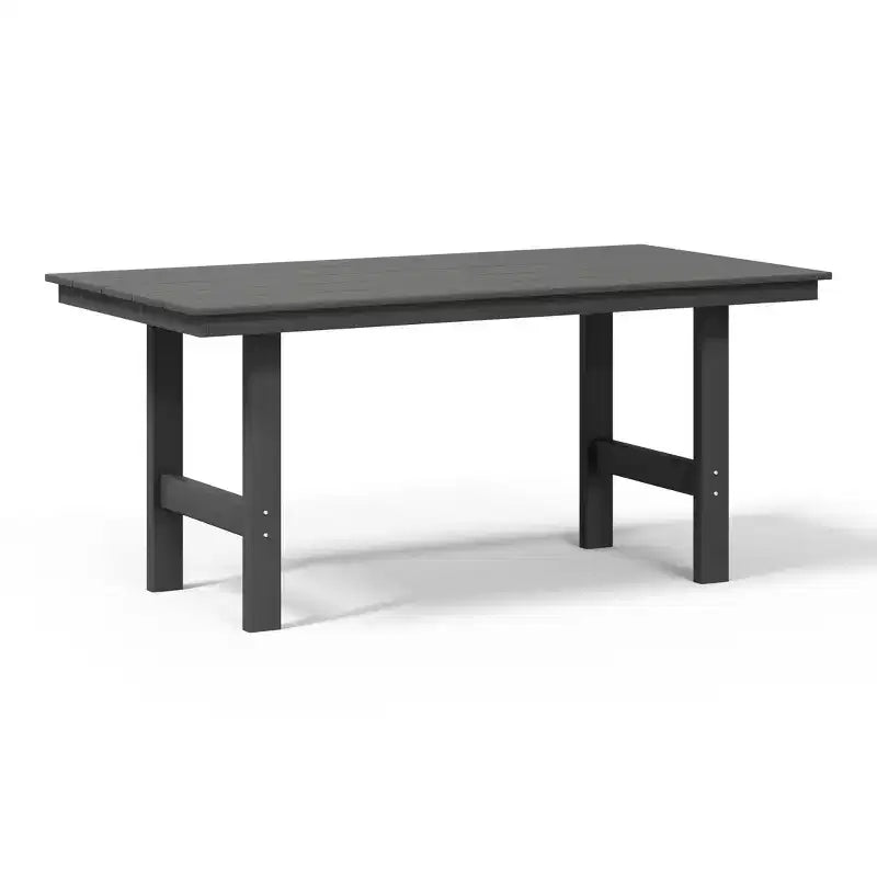 WestinTrends Ashore 6-Piece Outdoor HDPE Rectangular Patio Dining Table Set with Bench