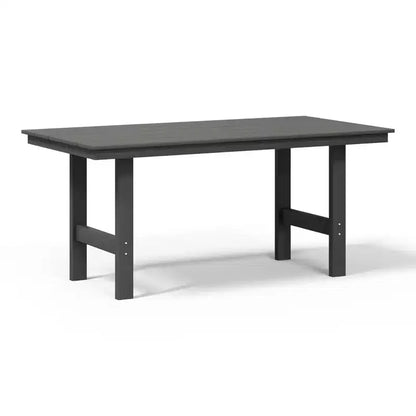 WestinTrends Ashore 6-Piece Outdoor HDPE Rectangular Patio Dining Table Set with Bench