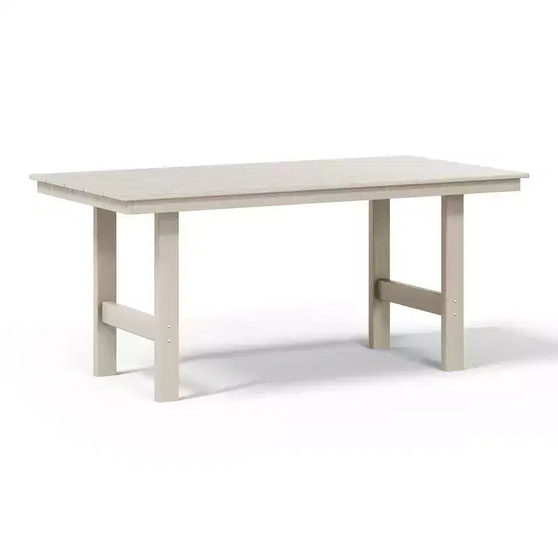 WestinTrends Ashore 6-Piece Outdoor HDPE Rectangular Patio Dining Table Set with Bench