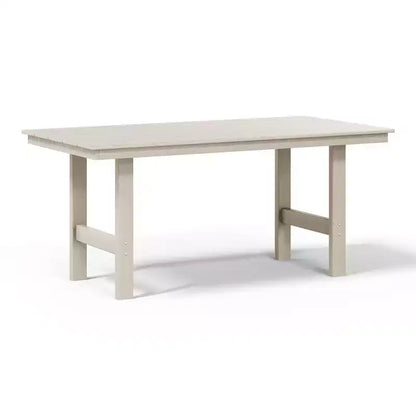 WestinTrends Ashore 6-Piece Outdoor HDPE Rectangular Patio Dining Table Set with Bench
