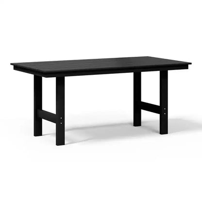 WestinTrends Ashore 6-Piece Outdoor HDPE Rectangular Patio Dining Table Set with Bench