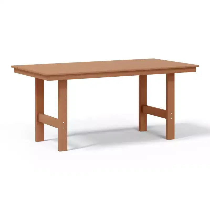 WestinTrends Ashore 6-Piece Outdoor HDPE Rectangular Patio Dining Table Set with Bench