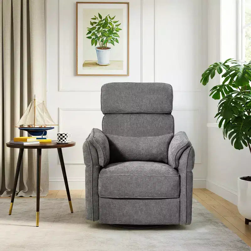 Fauteuil inclinable pivotant et coulissant EROMMY avec appuis-tête et accoudoirs réglables