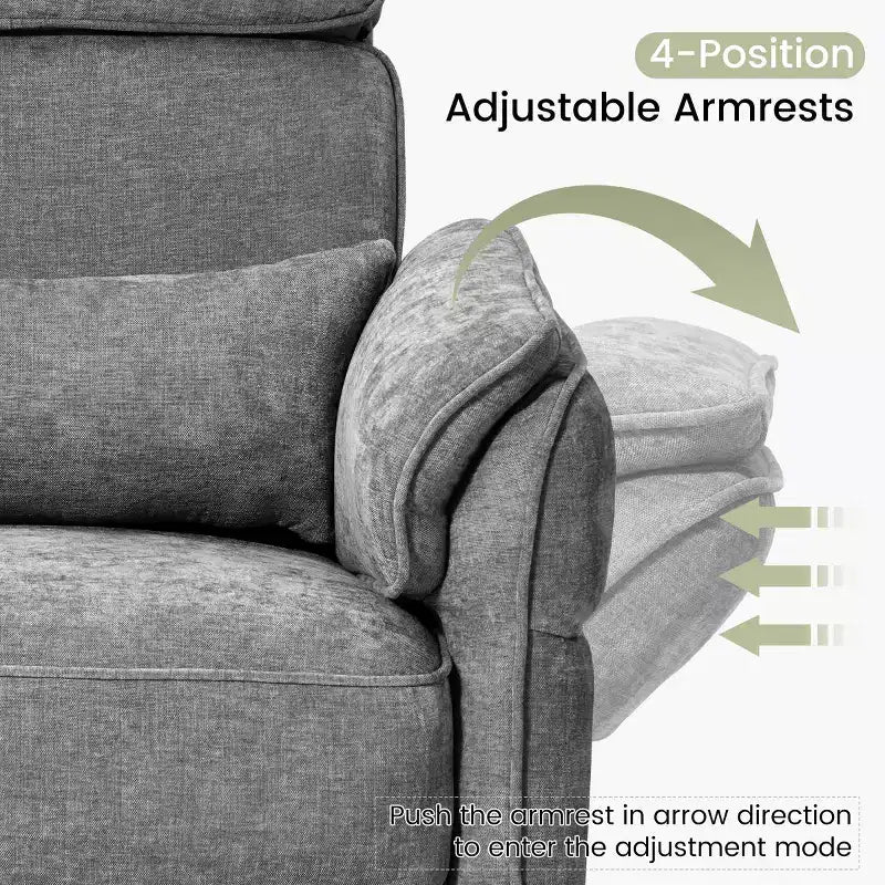 Fauteuil inclinable pivotant et coulissant EROMMY avec appuis-tête et accoudoirs réglables