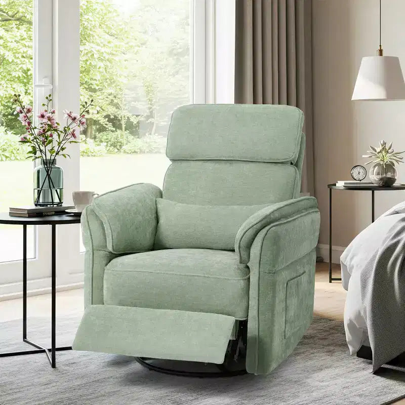 Fauteuil inclinable pivotant et coulissant EROMMY avec appuis-tête et accoudoirs réglables