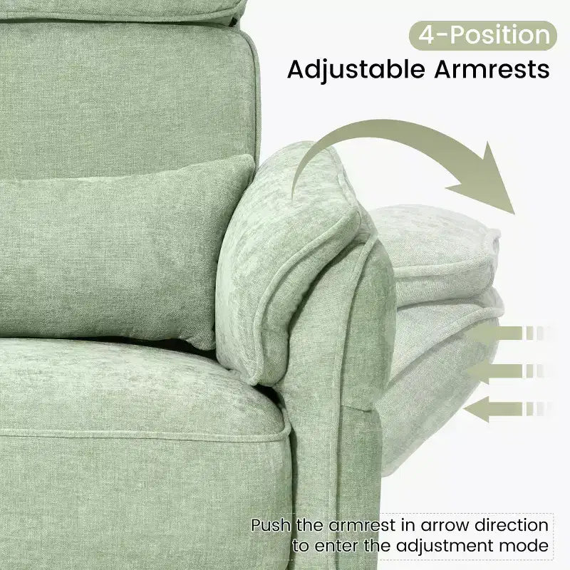 Fauteuil inclinable pivotant et coulissant EROMMY avec appuis-tête et accoudoirs réglables