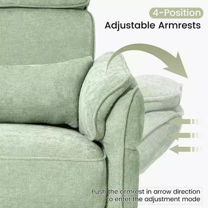 Fauteuil inclinable pivotant et coulissant EROMMY avec appuis-tête et accoudoirs réglables