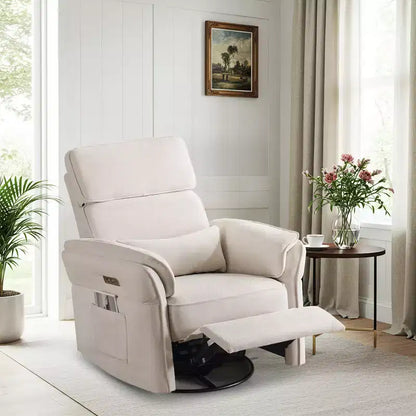 Fauteuil inclinable pivotant et coulissant EROMMY avec appuis-tête et accoudoirs réglables