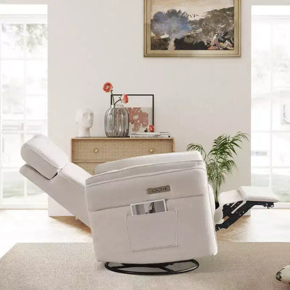 Fauteuil inclinable pivotant et coulissant EROMMY avec appuis-tête et accoudoirs réglables