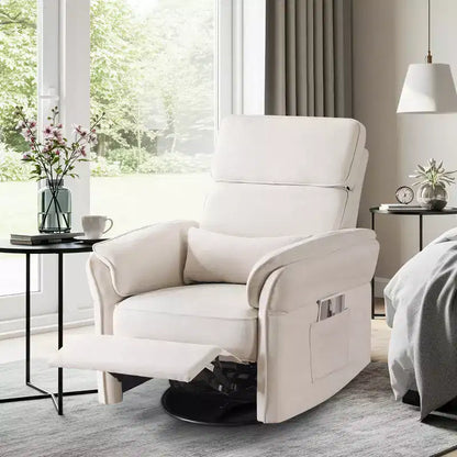 Fauteuil inclinable pivotant et coulissant EROMMY avec appuis-tête et accoudoirs réglables