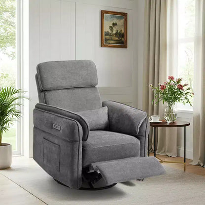 Fauteuil inclinable pivotant et coulissant EROMMY avec appuis-tête et accoudoirs réglables